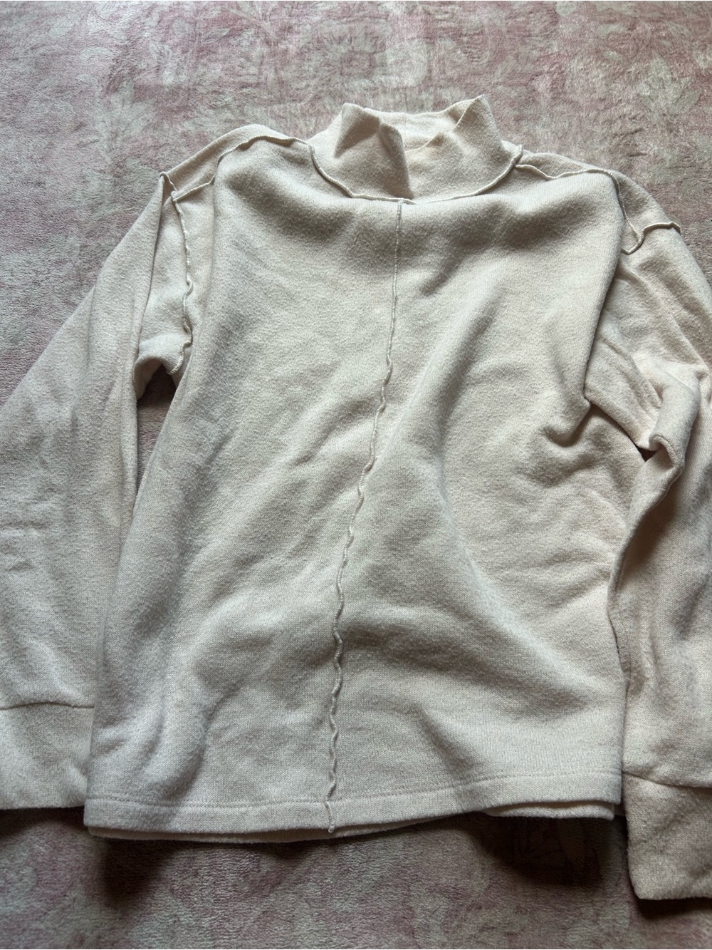 Lush Cream Mock Neck Sweater